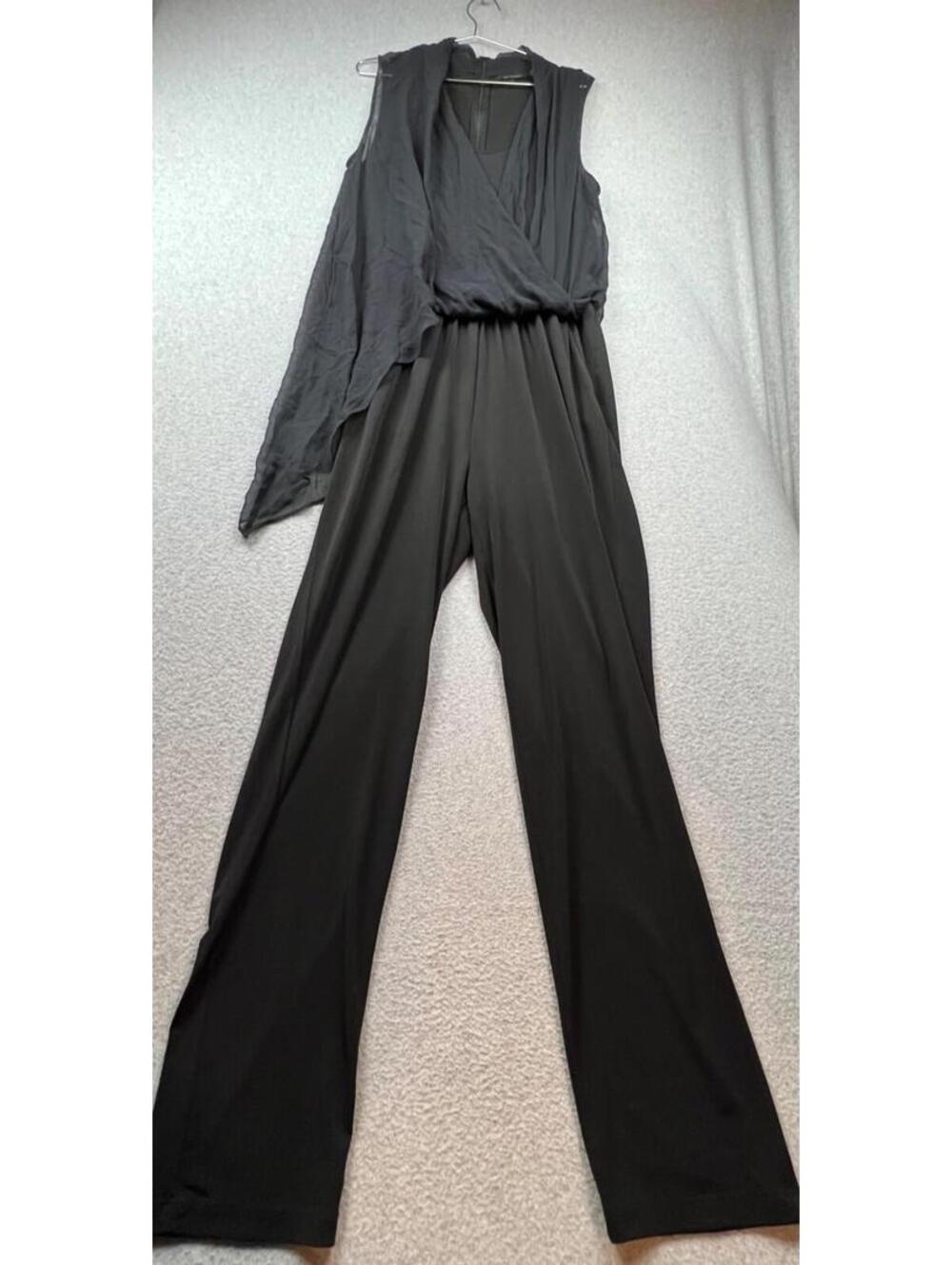 Kobi Halperin Silk Jumpsuit Womens L Sleeveless Train Elegant Wedding Minimalis